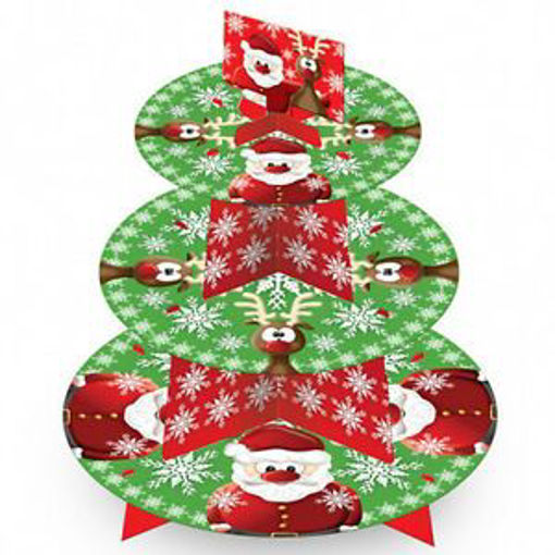 Picture of CHRISTMAS 3 TIER MUFFIN STAND 30cm